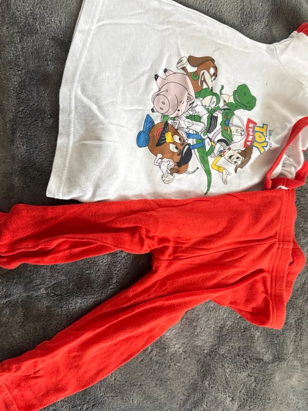 GAP Kids Red and White Toy Story Pajama Set